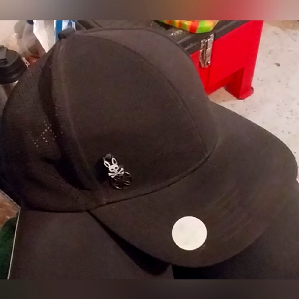 Gaiam Women's Fit Black Baseball Cap (w/ bunny skull xbones pin)
